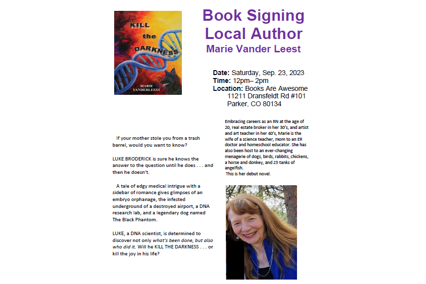 Local Author Book Signing Event Marie Vander Leest